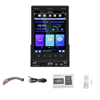 2 Din Carplay Android Auto 9.5 inch Universal Car Radio Detachable Adjustment for- Toyota MP5 Player Without