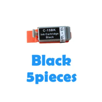 5pcs Black Compatible Ink Cartridge BCI15 BCI-15 BCI 15 For Canon i70 i80 SELPHY DS700 DS810 PIXMA iP90 mini220 Printer ink