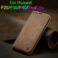Luxury Magnetic Flip Silicone Case Nova 7i 6se 3E Leather Wallet Phone Cover For Huawei P20 P30 P40 Lite P50 Pro Mate 30 P Smart