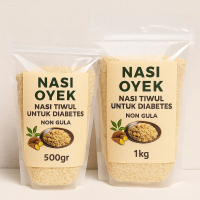 Nasi Oyek Nasi Tiwul Kering Singkong Asli Kemasan | Tiwul Instan Kualitas Super Pulen Untuk Diabetes