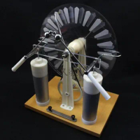 Demonstration experiment of electrostatic generator Wimshurst machine large disc electrostatic induction motor