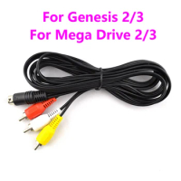 9pin AV Cable For SEGA For Genesis2/3 For Mega Drive2/3 MD2/3 Audio Video AV Line 3RCA Converter Cord For Speaker CD DVD
