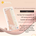 LEOBOG Hi75 คีย์บอร์ดกลไก 75% แบบมีสาย ปรับแต่งได้ ไฟ RGB พร้อมปุ่มหมุน