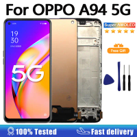 จอ LCD, สำหรับ OPPO A94 5G, หน้าจอสัมผัส, ชุดหมายเลข, เปลี่ยนหน้าจอ, CPH2211, เข้ากันได้กับ A94 5G