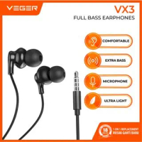 VEGER VX3 Headset Handsfree Super Full Bass High Definition Sound