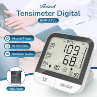 TaffOmicron Tensimeter Digital Pengukur Tekanan Darah English Voice - BMP-A7VL Putih