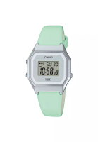 Casio Watches Casio Vintage Digital Watch LA680WEL-3 Green Genuine Leather Band Ladies Watch