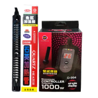 【UP 雅柏】單顯示微電腦控溫器 1000W+水族先生350W石英加熱管/加溫棒(魚缸溫度控制/雙感應器 D994+水350W)