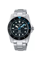 Seiko Seiko Prospex SNE575P1 PADI Compact Solar Scuba Diver's Watch with Stainless Steel Band | Men's 200M Dive Watch