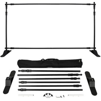 3 Size Adjustable Telescopic Tube Frame Photo Backdrop Banner Stand For Advertising Photography Professional Background Support