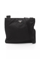 Prada Pre-Loved Prada TESSUTO+SAFFI Shoulder bag Nylon Saffiano leather black