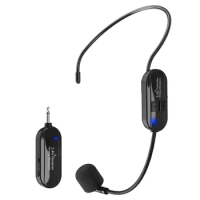 2.4G Wireless Microphone Headset Mic For Voice Amplifier Speaker Karaoke Computer Teaching Meeting Singing