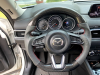[細活方向盤] 正碳纖維款 Mazda3 CX3 CX5 MAZDA 馬自達 馬三 馬3 變形蟲方向盤 方向盤 造型方向盤