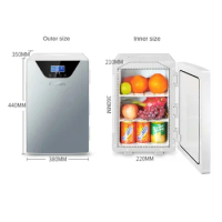 20L mini portable refrigerator Glass Door Small Cosmetic Fridge Portable Mini Car Fridge Freezer