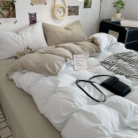 ins Mother and Baby Washable Solid Color Double-Piece Soft Ultra-Skin-Friendly Bedding Set Thickened