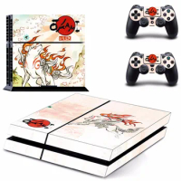 OKAMI HD PS4 Skin Sticker Decal For Sony PlayStation 4 Console and 2 Controllers PS4 Skins Sticker Vinyl