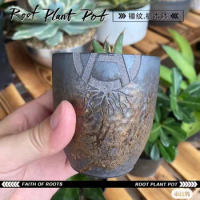 Trendy plant agave turtle shell dragon root ceramic flower pot NEIGHBORHOOD Fujiwara Hiroshi SRL