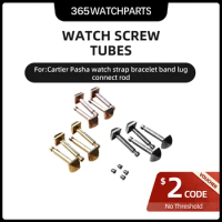 Watch Band Screw Tubes Rod for Cartier Pasha 42mm Mechanical Watch Strap Lug Connect Link Rod