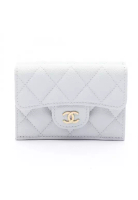 Chanel Pre-Loved Chanel classic Small flap wallet matelasse trifold wallet compact wallet Caviar ski
