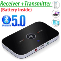 Bluetooth 5.0 Transmitter Receiver Audio Stereo 3.5mm AUX Jack USB Dongle Music Wireless Adapter For Car PC TV Headphone Speaker