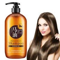 Horse Oil Hair Shampoo Oil Control Hair Moisturizing Shine Enhancing Shampoos Korea Style No Silicone Oil Hair Care 300ml