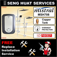 Tax exemption subsidy ️️ FREE REPLACE INSTALLATION ️️MISTRAL MSH708 COPPER TANK INSTANT WATER HEATER
