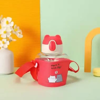 ONE-C469 Botol Minum Anak Karakter 600ML Tempat Minum Anak TK Lucu Dengan Sedotan / Bottle Minum Kid