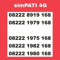 NOMOR CANTIK SIMPATI HOKI 168 chip sudah support sinyal 5G 08222 1980 168