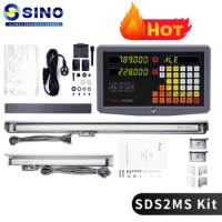 SINO Cost-effective SDS2MS 2 Axis DRO Set Digital Readout Display Scale Linear Grating Glass Ruler For Milling Machine Lathe