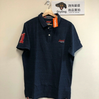 跩狗嚴選 極度乾燥 Superdry Polo 衫 上衣 短袖 有機棉 重磅網眼 法國牛仔深藍 紅白 素T 刺繡Logo