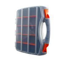 15格工具盒 釣魚裝備 雜物箱 手提 手工具 配件 B-SB15(配件盒 透明工具箱 塑膠工具箱)