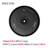 ROCKSTAR 14mm F4.5 APS-C Lens Ultra wide angle for Sony E Nikon Z Fuji X Canon EOS-M M4/3 A7R3 GH4 XT3 M50 Z6 Z7 Cameras Lens