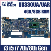 UX330UAK For ASUS Zenbook UX330UA UX330UAR UX330U U3000U Motherboard With I3 I5 I7/6th 7th 8th Gen 4GB/8GB-RAM 100% Test