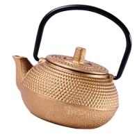 Tea Retro Decor Gold Vintage Loose Tea Iron Pot Cast Infuser Water Mini Metal Japanese Loose Pots WithRetro Decorative