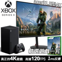 【Microsoft 微軟】Xbox Series X 1TB主機+ACER 32吋電競螢幕+GamePass+精選遊戲(豪華組合)