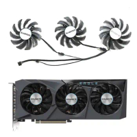 3 FAN New 4PIN 75MM PLD08010S12HH RTX 3070 GPU fan suitable for Gigabyte GeForce RTX 3070 Ti EAGLE OC 8G Falcon graphics card