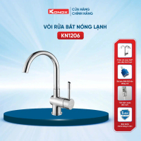 Vòi rửa bát nóng lạnh Konox KN1206 hợp kim đồng mạ PVD Chrome - Bảo hành 5 năm