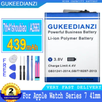 439mAh GUKEEDIANZI Battery 7th For Apple Watch Series 7 S7 series7 41mm A2663 Big Power Bateria
