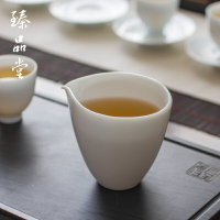 景德鎮公道杯茶海青白瓷公杯勻杯茶道帶把家用分茶器功夫陶瓷茶具1入