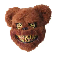 2019 New Bloody Teddy Bear Mask Masquerade Scary Plush Mask Halloween Performance Props Fashion Halloween Supplies