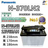 Panasonic 國際牌 N-370LN2 銀合金 日本製(TOYOTA Rav4 MK5 2019以後 汽油 油電車電池)