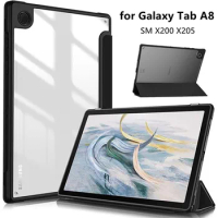 Cover Case For Samsung Galaxy Tab A8 Tablet Cover for Samsung Tab A8 case 10.5 SM-X200 SM-X205 Magnetic Clear tab A 8 X200 Funda
