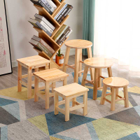 實木椅小木凳板凳家用大人結實兒童小方凳子靠背矮凳多功能木頭凳