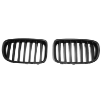 2 Pcs Matt Black Front Grille Sporty Style Grill for BMW X1 E84