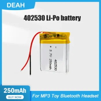 1-4PCS 402530 300mAh 3.7V Rechargeable Lithium Polymer Battery For MP3 MP4 GPS Toy DVD Bluetooth Headset Speaker Smart Watch