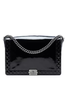 Chanel 二手香奈兒特大漆皮Boy Reverso翻蓋包