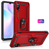 Shockproof Armor For Xiaomi Redmi 9A 9C 9T Case Phone Case for Redmi Note 7 8 Pro Ring Stand Bumper Silicone Phone Back Cover