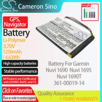 CameronSino Battery for Garmin Nuvi 1690 Nuvi 1690T Nuvi 1695 fits Garmin 361-00019-14 GPS, Navigator battery 1250mAh 3.70V