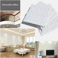 PE Foam 3D Wallpaper DIY Wall Stickers Wall Decor Embossed Brick Stone Living room bedroom TV background wall home decoration