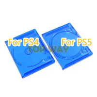 10PCS For Sony Playstation 5 for PS5 PS4 Games Single Disk Cover Case Blue CD Discs Storage Bracket Box